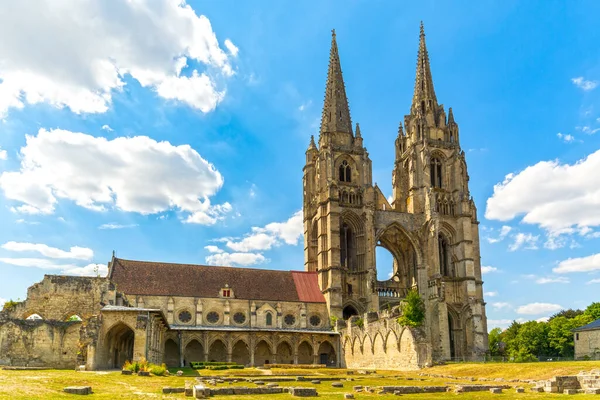 Soissons Picardy France Cathedral Abbey Saint Jean Des Vignes Ruins — Fotografie, imagine de stoc