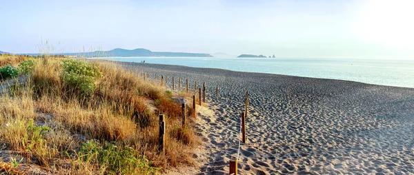 Рассвет Палсе Песчаный Пляж Дикая Дюна Палсе Каталония Испания — стоковое фото