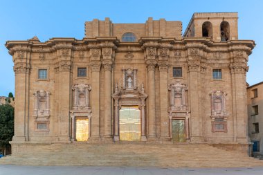 Tortosa 'daki Katedral, Katalonya, İspanya Akşam Işığında