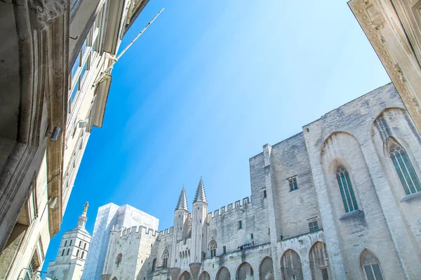 Avignon Katedralen Och Påvens Palats Provence Vaucluse Frankrike — Stockfoto