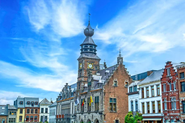 Binche Bing Vallonien Gotiska Stadshuset Centrala Sqare Stad Belgien — Stockfoto