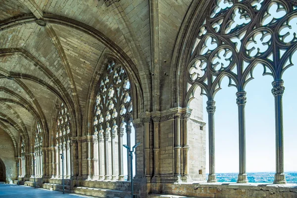 Catedral Vieja Seu Vella Lleida Cataluña España Vista Del Claustro —  Fotos de Stock