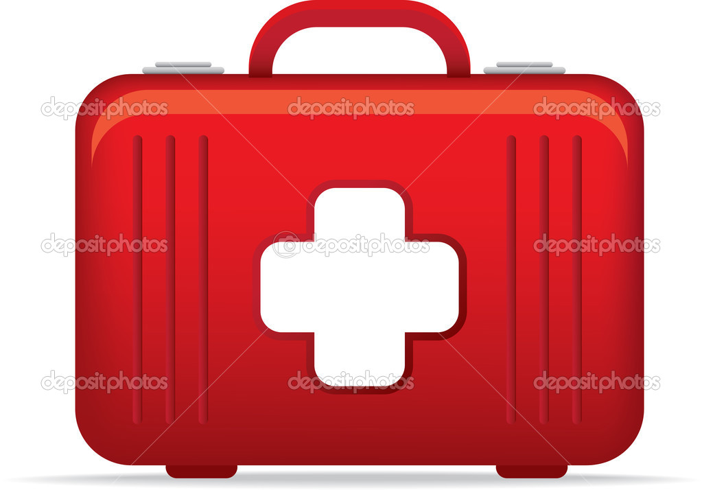 emergency medical kit bag icon or symbol illustration