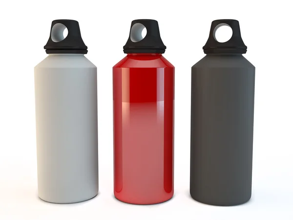 Camping or cycling portable drinks bottles — Stock Photo, Image