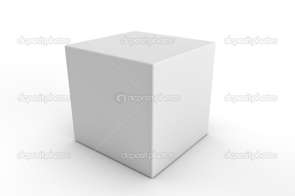 cube square white blank packaging design