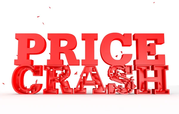 3D-Darstellung des Wortes Preiskollaps für Verkäufe — Stockfoto