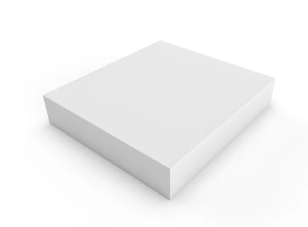 Cuadrado cubo blanco embalaje caja en blanco — Foto de Stock