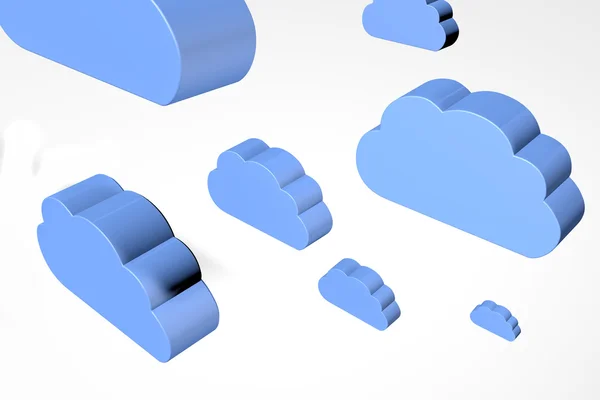 Cloudscape om informatie in de wolk te vertegenwoordigen — Stockfoto
