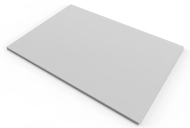 Beyaz broşür şablonu yukarıdan izlendi.