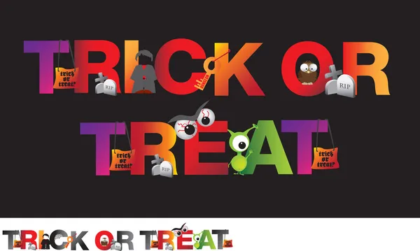 Trick or treat illustration — Stock Photo, Image