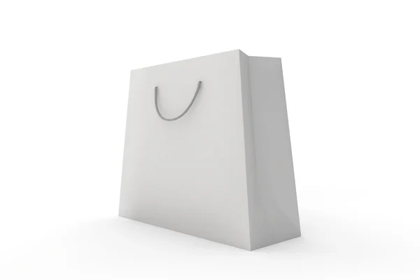 Vit papperskasse på vit bakgrund — Stockfoto