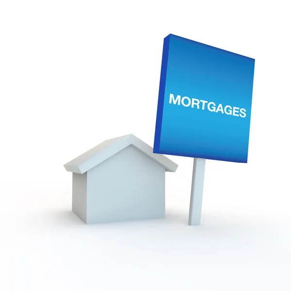 Mortgages for a mnoving house concept — Stock Photo, Image