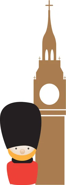 Jednoduché barevné ikony představující Londýn — Stock fotografie