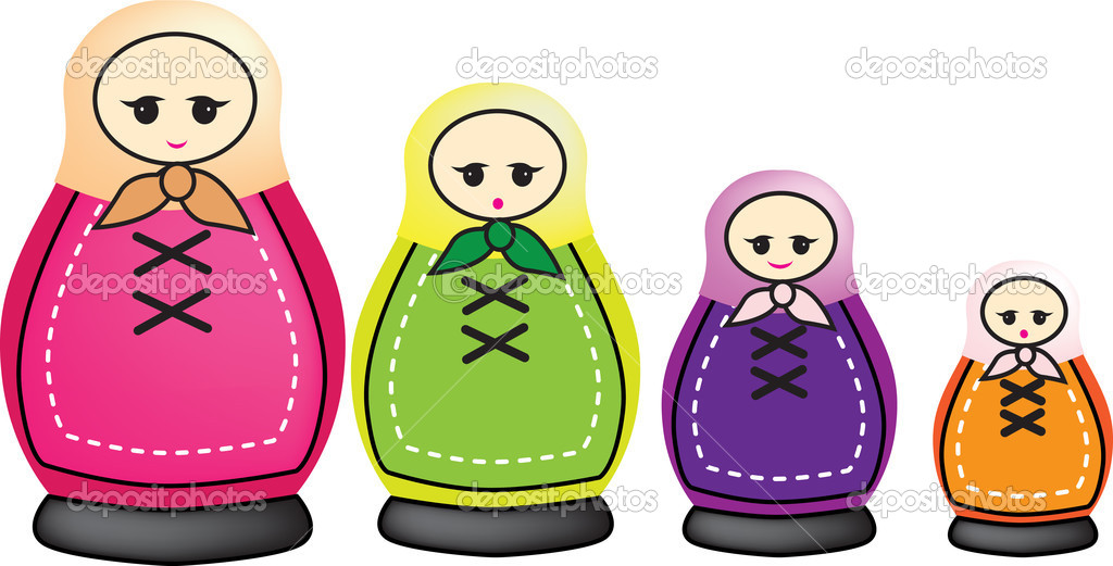 traditional set of russian dolls