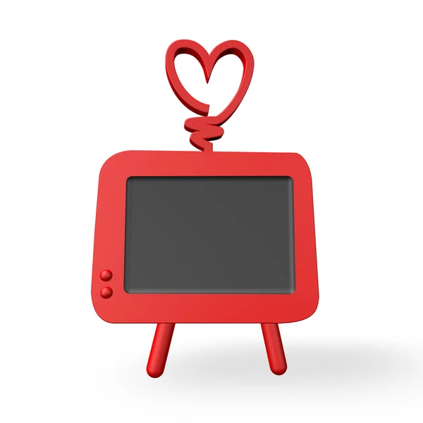 Retro vintage styled red television — Stock Photo, Image