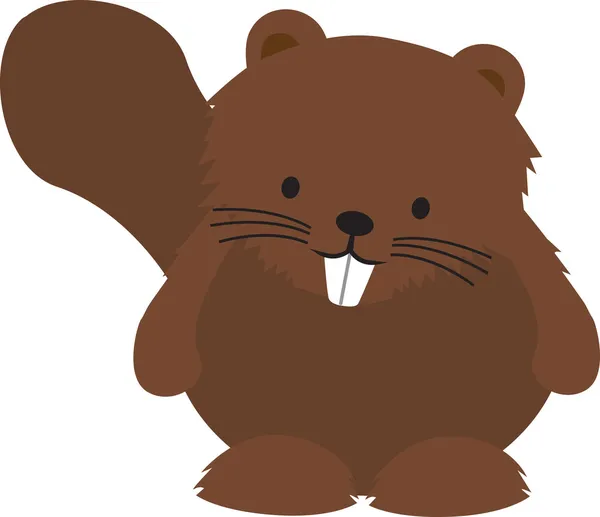 Cartoon of a cheeky funny beaver — Stock Photo, Image