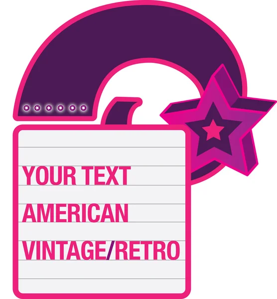 Sinal de estilo vintage retro com espaço para mensagens-chave — Fotografia de Stock