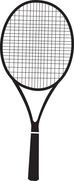 Korty tenisowe rakieta czarna sylwetka — Zdjęcie stockowe