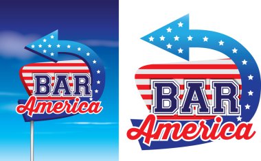 Amerikan tarzı tabela vintage roadsie tarzı Bar