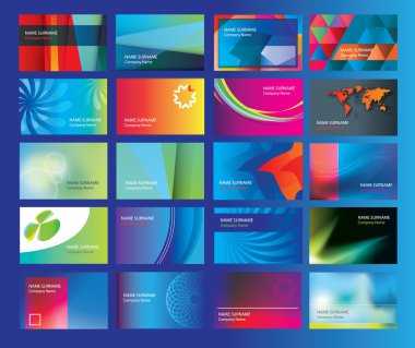 bir modern düz iş kartları için grafik tasarım