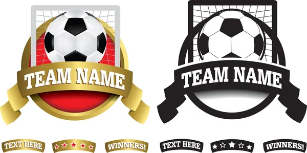 Badge, symbol or icon on white for soccer or football — Stock Photo, Image