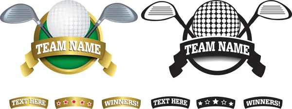 Emblema, símbolo ou ícone no branco para golfe — Fotografia de Stock