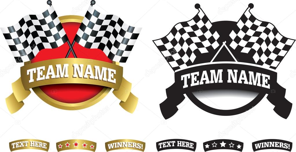 Sports badge or icon isolated on a white background