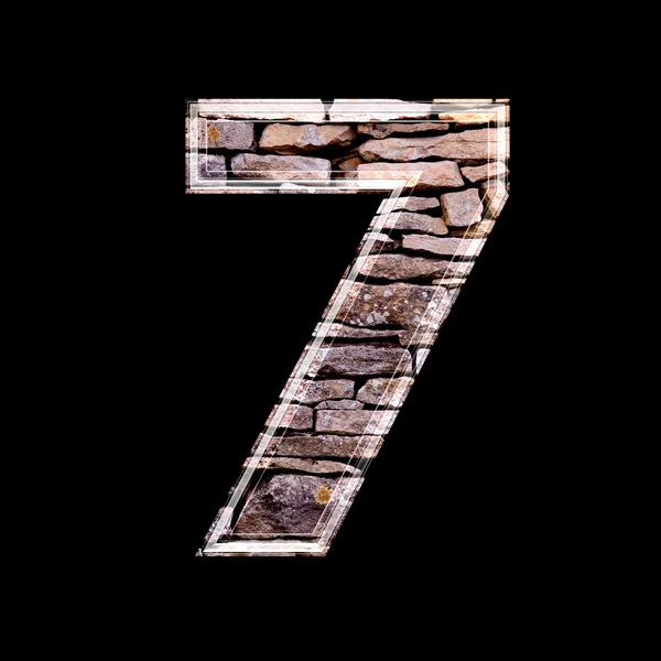 Kamień 3d cyfra 7 — Zdjęcie stockowe