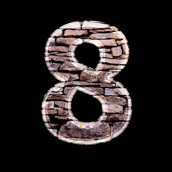 Stone 3d digit 8 — Stock Photo, Image