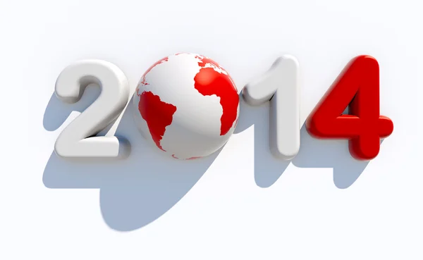 Ano Novo 2014 logotipo — Fotografia de Stock