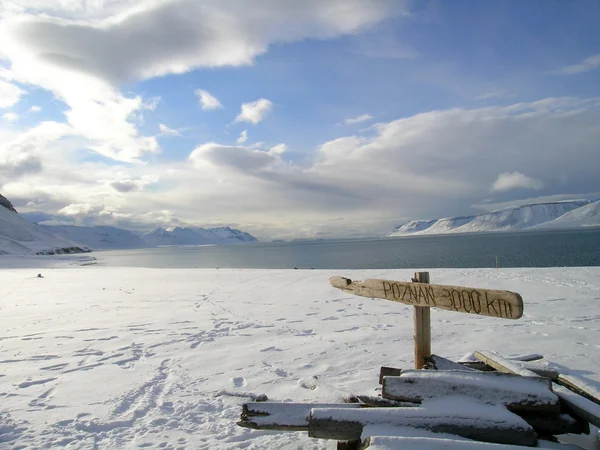 Arctic signpost — Stock Photo, Image
