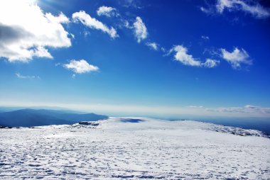 Landscape of Estrela mountain on Winter clipart