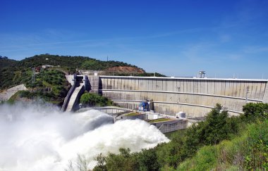 Alqueva big dam, south of Portugal. clipart