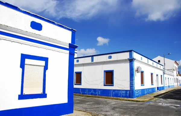 Blue street, alentejo region, Portugal — Stock Photo, Image