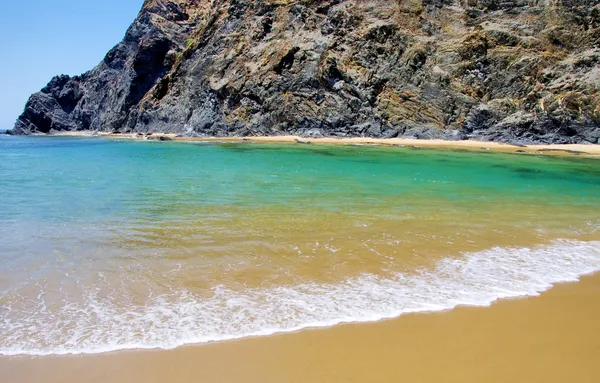 Sakin kumsalda odeceixe, algarve, Portekiz — Stok fotoğraf