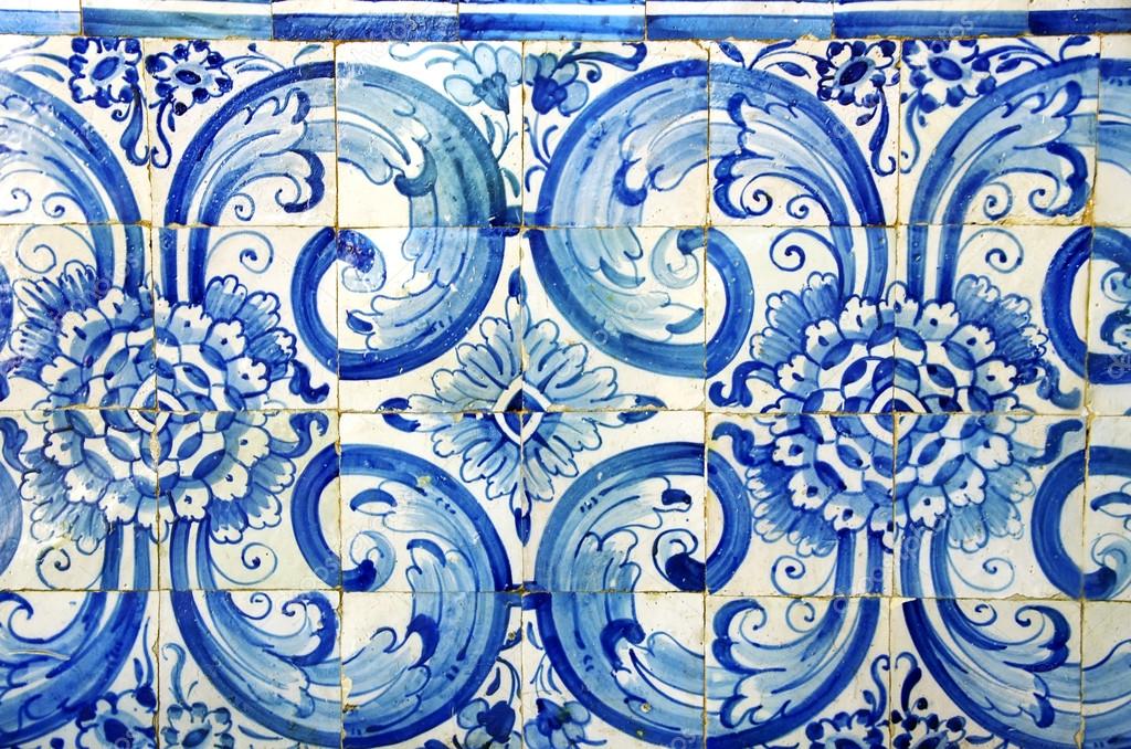 old blue tiles at Portugal