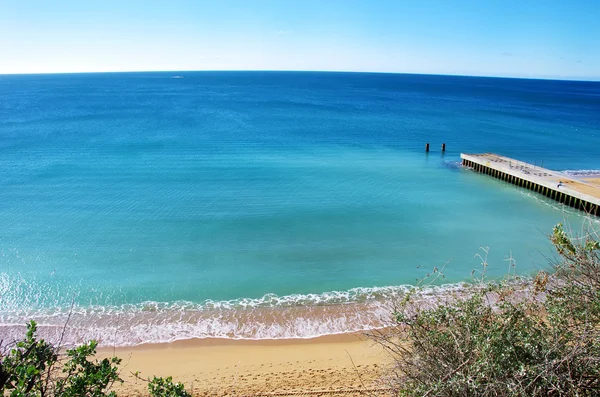 Blue sea in bay at Portugal — Stock Photo, Image