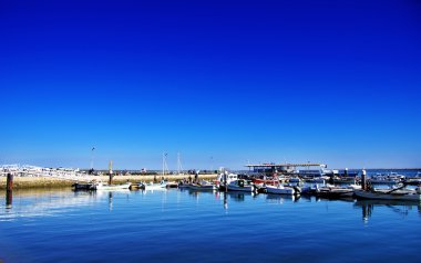 olhao Limanı, algarve, Portekiz için tekneler