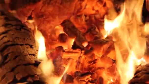 Heta lågor och brand — Stockvideo