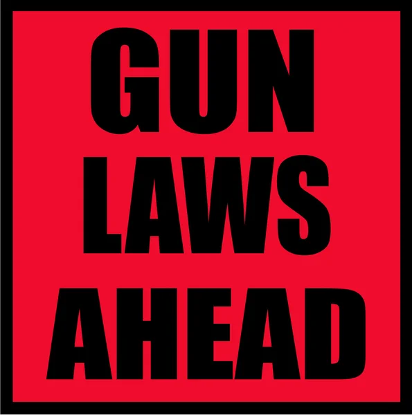 Gun laws ahead sign — Stock Photo, Image