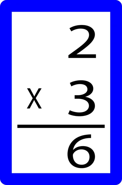 Deux fois trois multiplication — Photo
