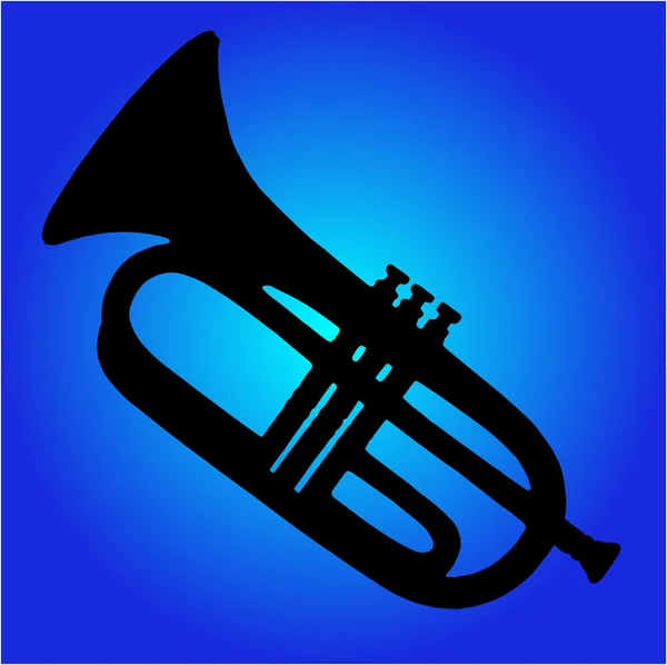 Trumpet siluett — Stockfoto