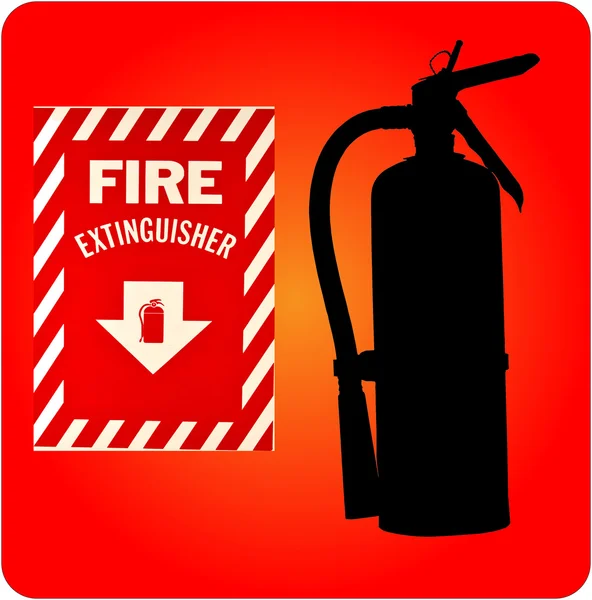 Fire extinguisher silhouette sign — Zdjęcie stockowe