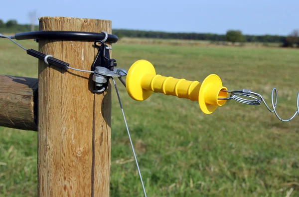 Electric fence gate — Stock Photo, Image