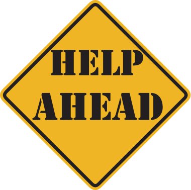 yardım et işareti izole