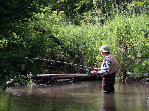 Trout fisherman — Stock Photo, Image