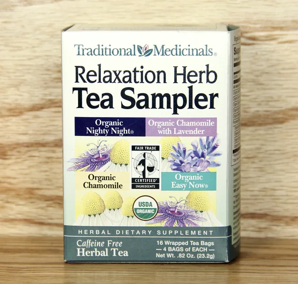 MEDICAMENTOS TRADICIONALES Relajante Herb Tea Sampler — Foto de Stock