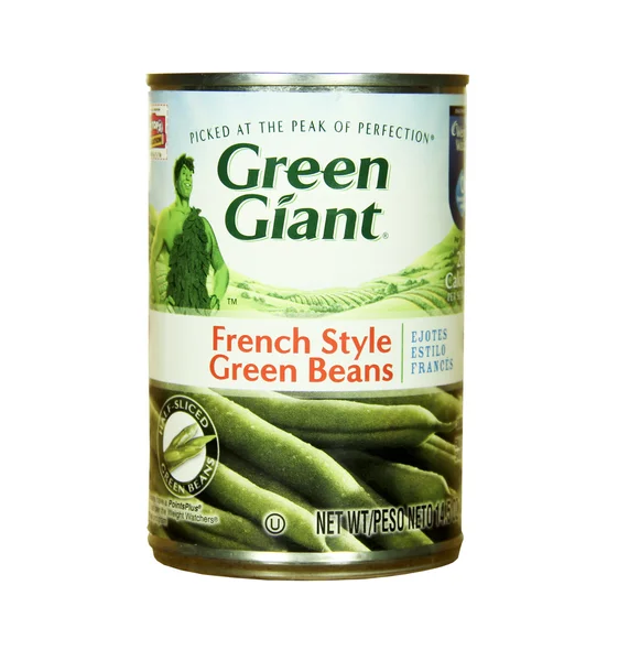 Can of Green Giant French Style Green Beans — Stock Photo, Image