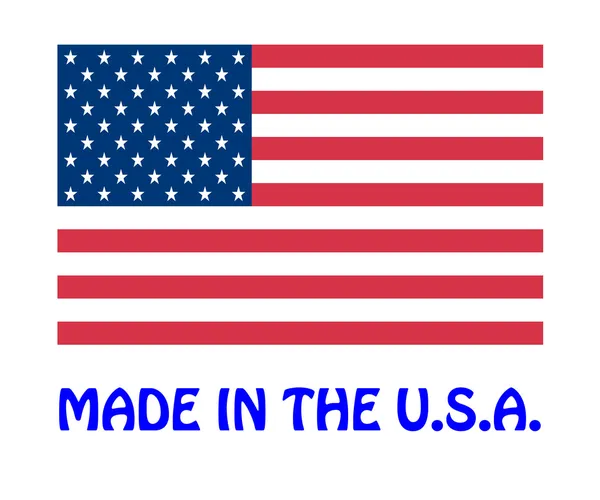 Made in USA flag and sign — Stock Photo, Image