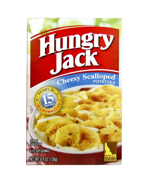 Box of Hungry Jack Potatoes — Stock Photo, Image